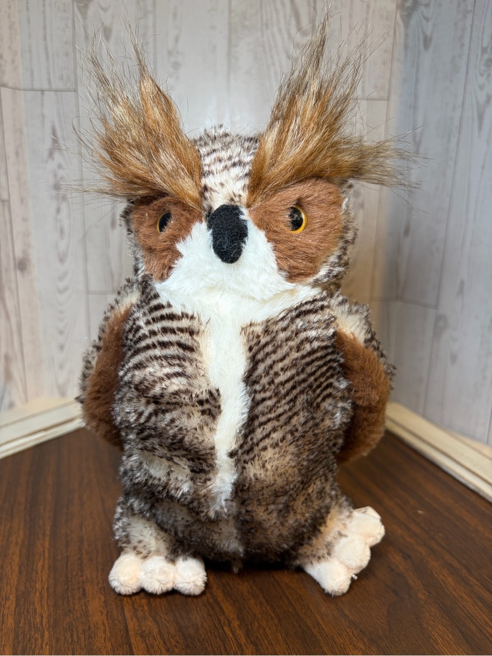 Brown Plush Great Horned Owl